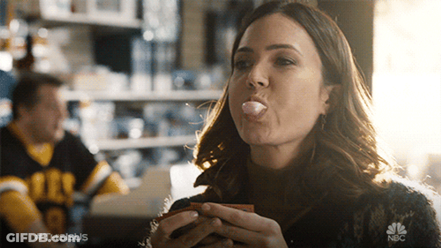 Mandy Moore Bubble Gum Game GIF