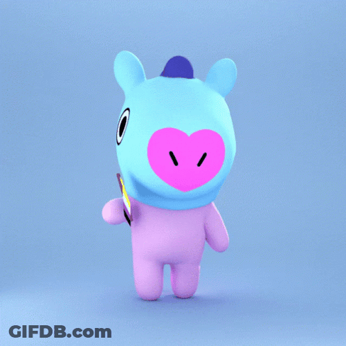Mang Waving Non-Binary Flag GIF