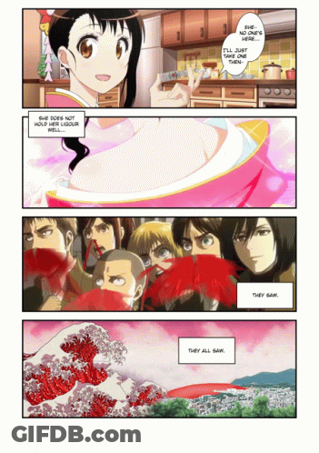 Manga Page Girl Taking Bath Surrounded By People GIF