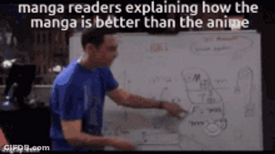 Manga Reader Explaining Anime Meme GIF