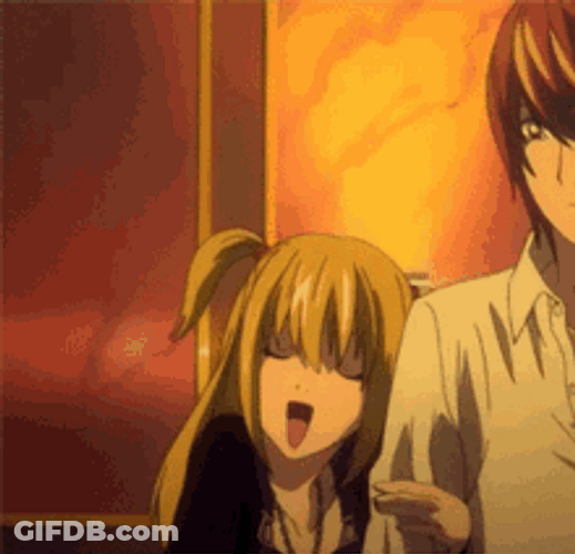 Manga Series Death Note Clingy Misa Amane GIF
