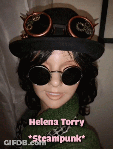 Mannequin In Top Hat And Sunglasses Helena Torry Steampunk GIF
