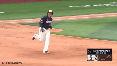 Manny Machado Running On Baseball Field GIF