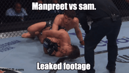 Manpreet Vs Sam Leaked Footage Is Displayed On A Boxing Match GIF