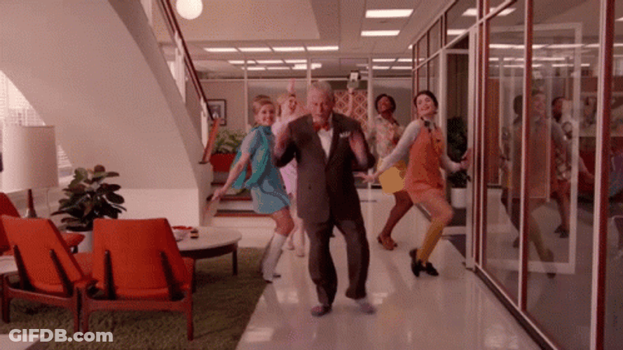 Many Men Dancing At The Back GIF