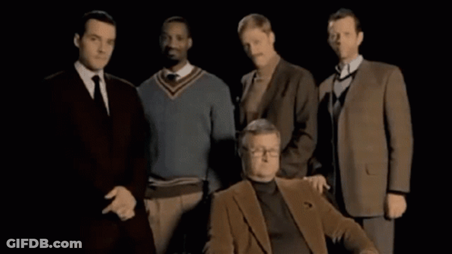 Many Men Standing At The Back GIF