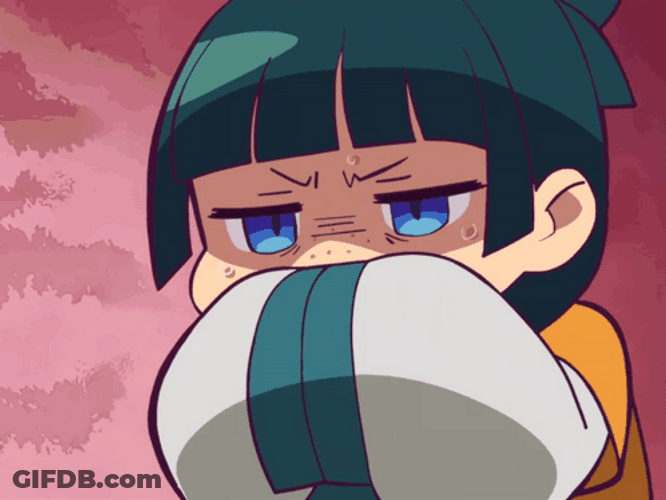 Maomao Hiding Face Anime Rage GIF