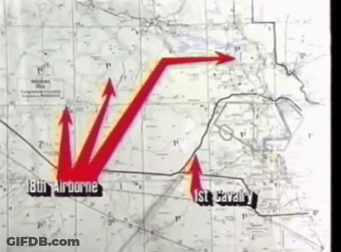 Map 18Th Airborne And 1St Cavalry GIF