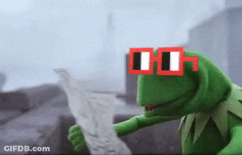 Map Cool Shades Kermit Frog Huh Confused GIF