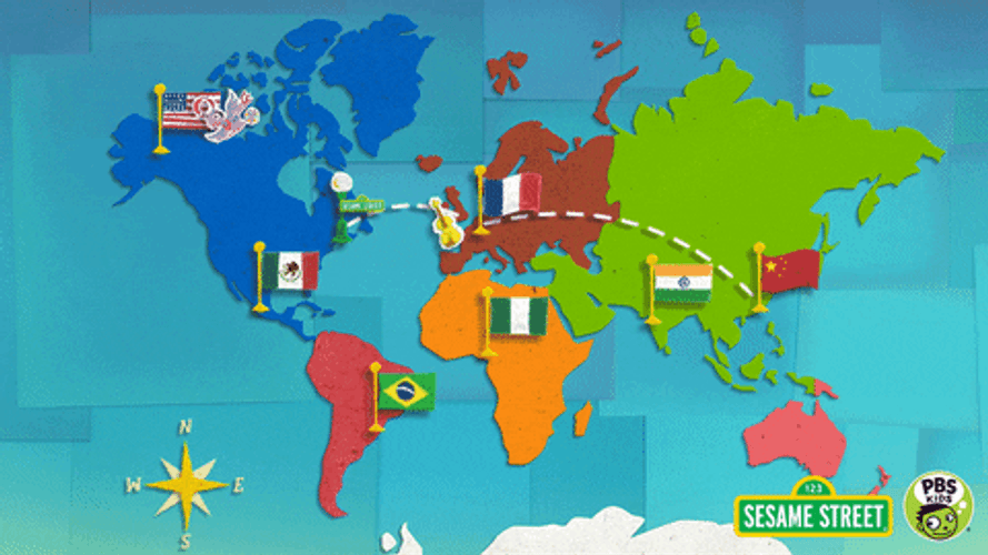 Map Hot Air Balloon Tracing Directions GIF