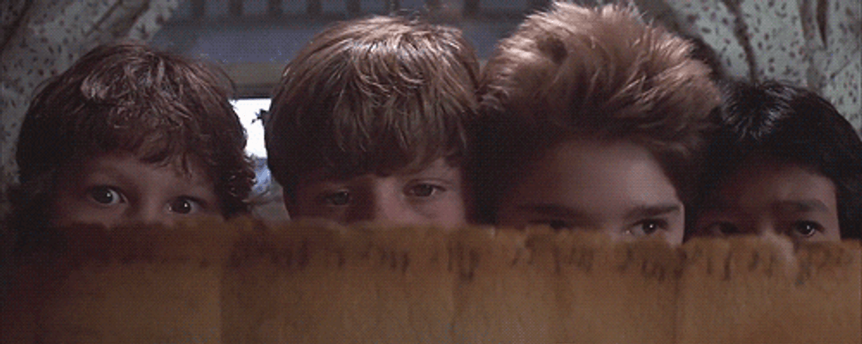 Map Kids Peeking Treasure Looking The Goonies GIF