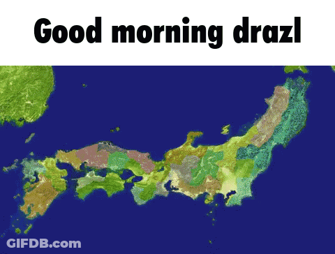 Map Of Japan With Good Morning Drazl GIF