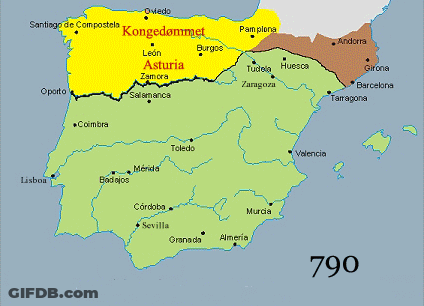 Map Of Spain 1300 GIF