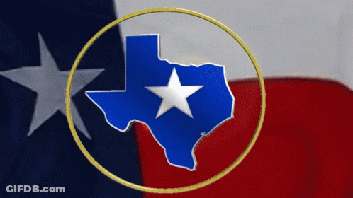 Map Of Texas With White Star GIF