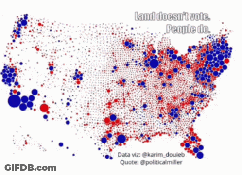 Map Of United States Land Doesn't Vote GIF