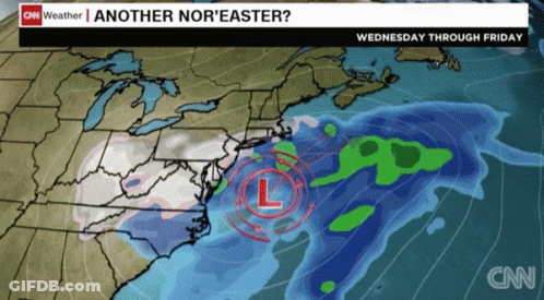 Map Of United States Saying Another Nor Easter GIF