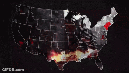 Map Of United States With Red Spots GIF