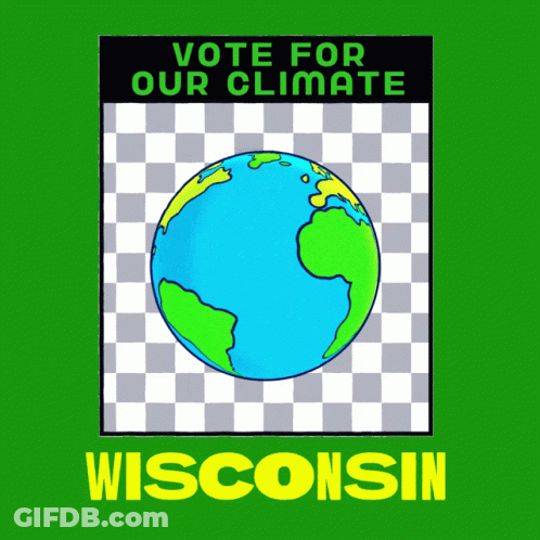 Map Of Wisconsin With Pink Star GIF