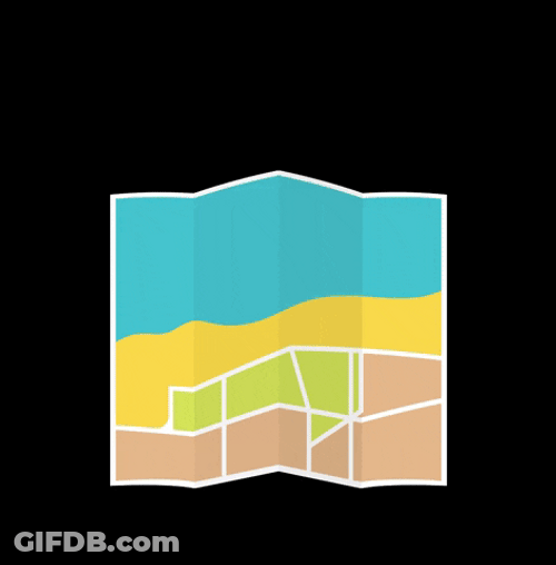 Map Pinning Multiple Locations Animation GIF