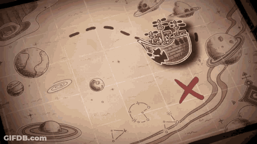 Map Pirate Ship Motion Animation GIF