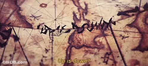 Map Saying Up Is Down GIF