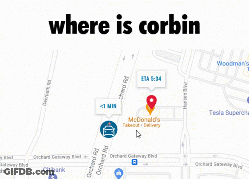 Map Showing Where Is Corbin GIF