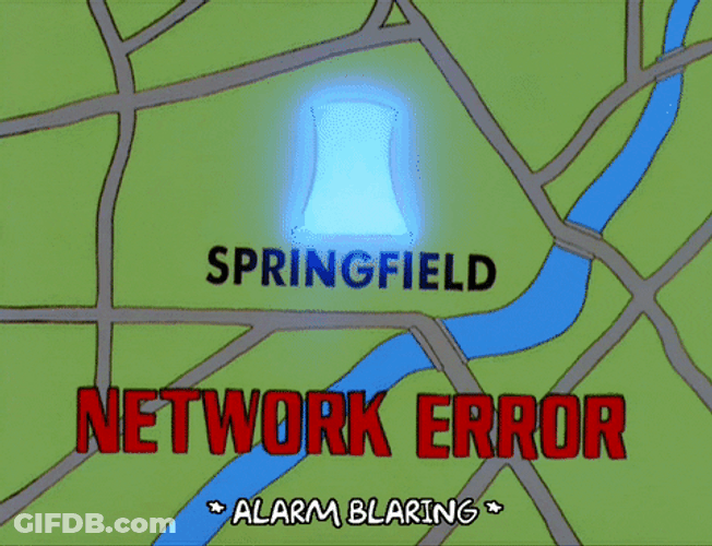Map Springfield Network Error The Simpsons GIF