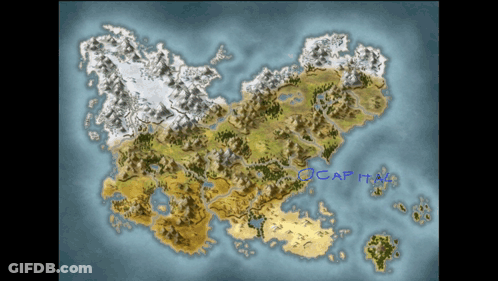 Map With Capital Written In Blue GIF