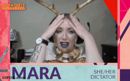 Mara She / Her Dictator Poster Woman With Horns GIF