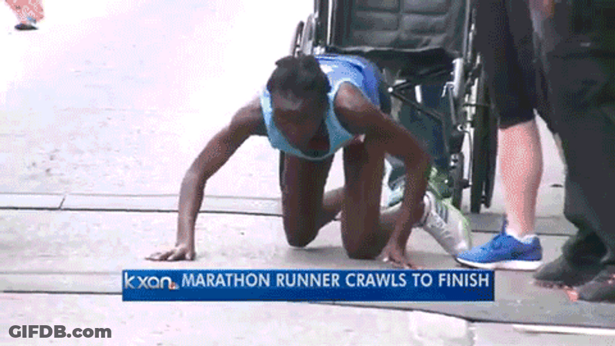 Marathon Runner Crawl It Is Finished GIF