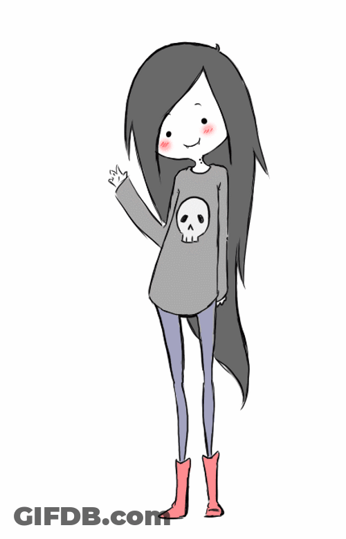 Marceline Adventure Time Hi GIF