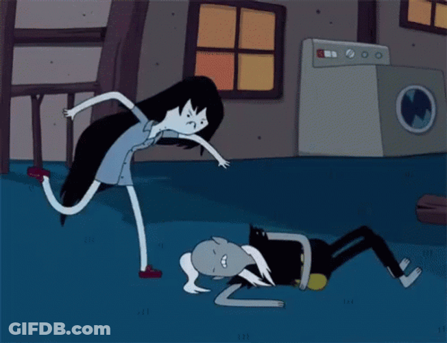 Marceline Adventure Time Kick Head GIF