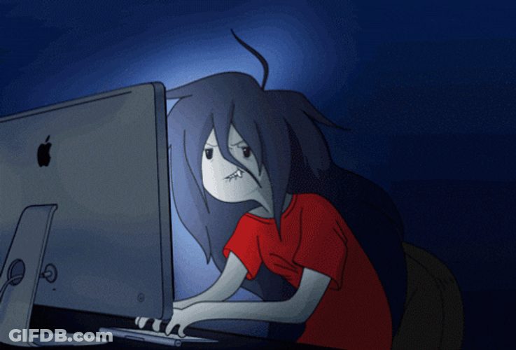 Marceline Angry Computer GIF