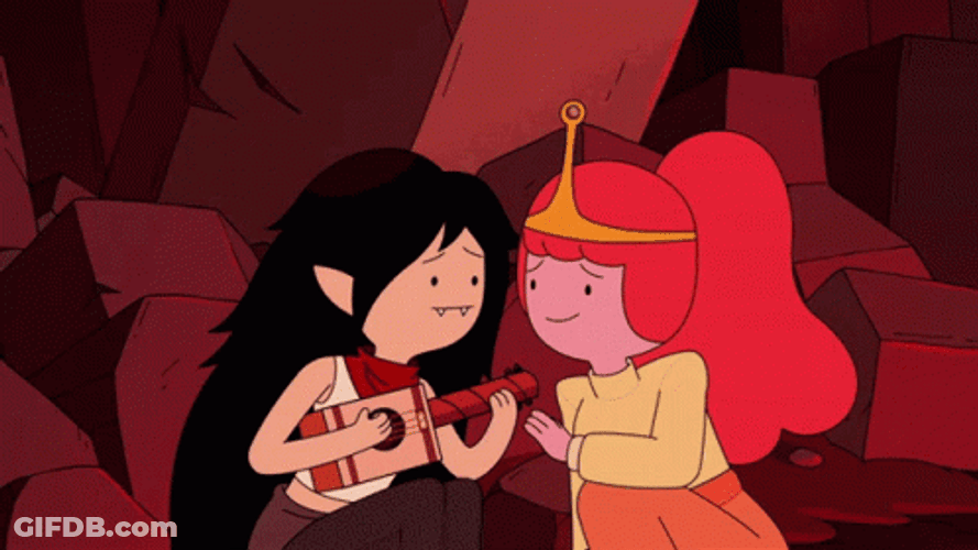 Marceline Bubblegum Kiss Blushing GIF