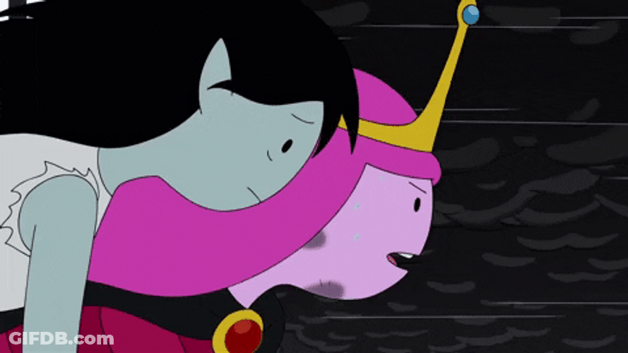 Marceline Princess Bubblegum Flying GIF
