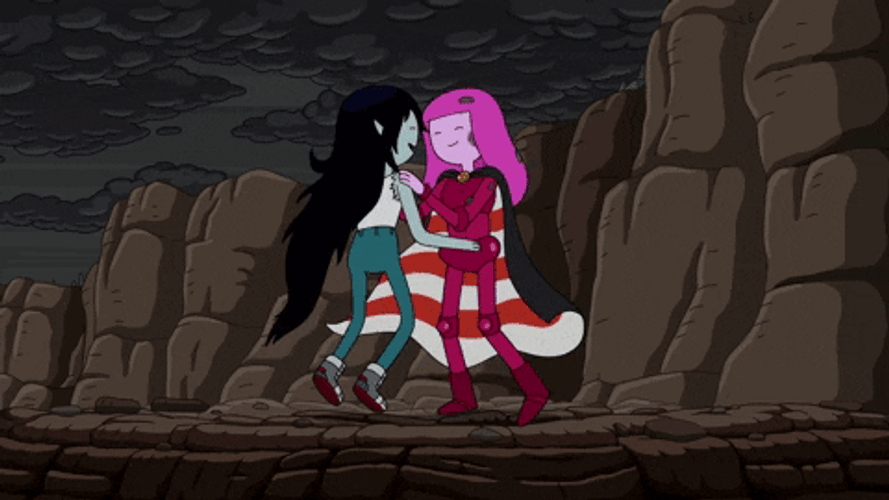 Marceline Princess Bubblegum Kiss GIF