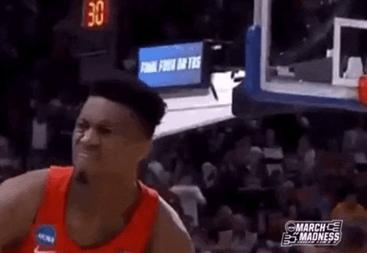 March Madness Basketball Player Stank Face Reaction GIF