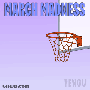 March Madness Poster With Basketball Hoop GIF