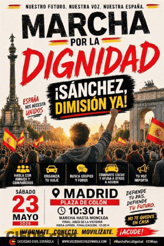 Marcha Por La Dignidad Poster Madrid GIF