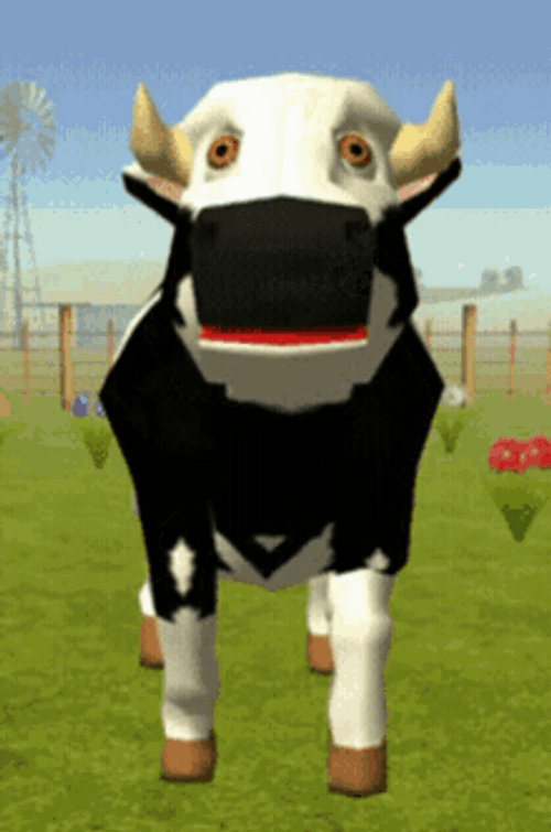Marching And Dancing Cow Animation GIF