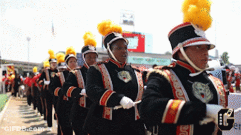 Marching Band With UCSD Sign GIF