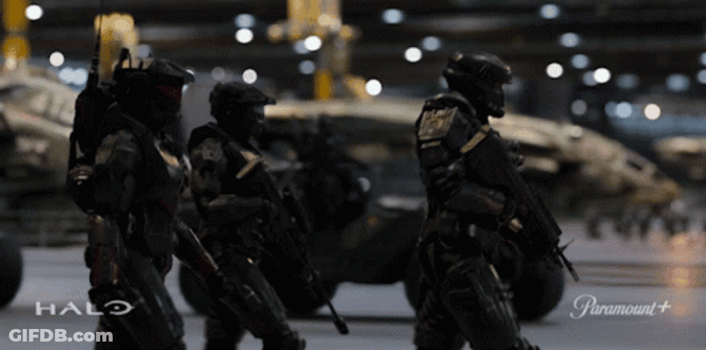 Marching Halo Squad GIF