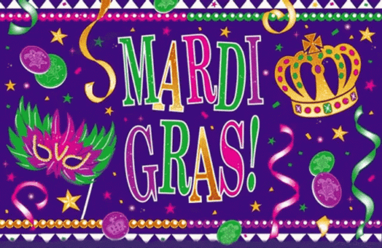 Mardi Gras Carnival Party Art GIF