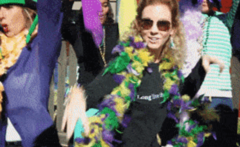 Mardi Gras Girls Hands Up GIF