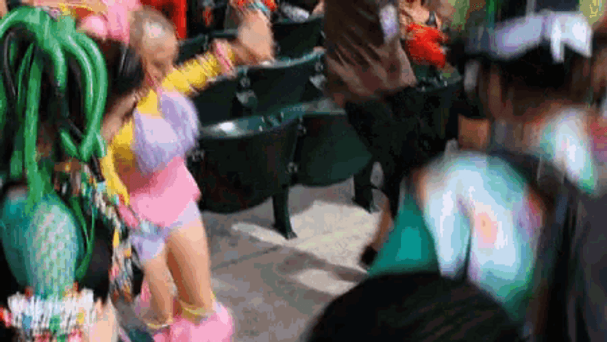 Mardi Gras Group Circle Dance GIF