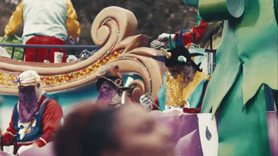 Mardi Gras Parade Beads Throw GIF