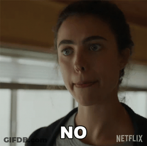 Margaret Qualley Shaking Head No Maid Alex GIF