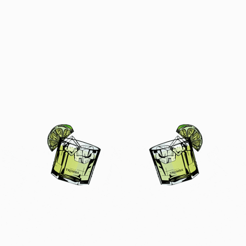 Margarita Glass Toast Animation GIF