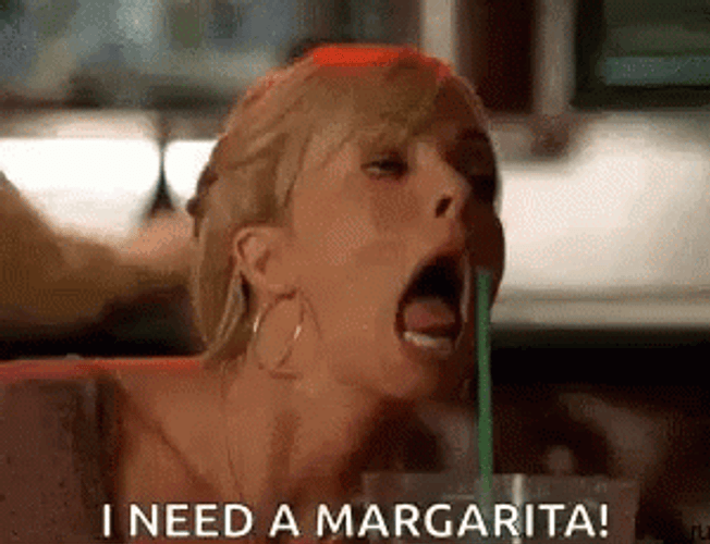 Margaritas Drunk Girl Finding Straw GIF