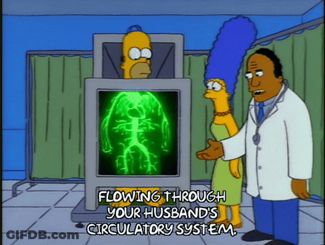 Marge And Homer Simpsons At Hospital GIF